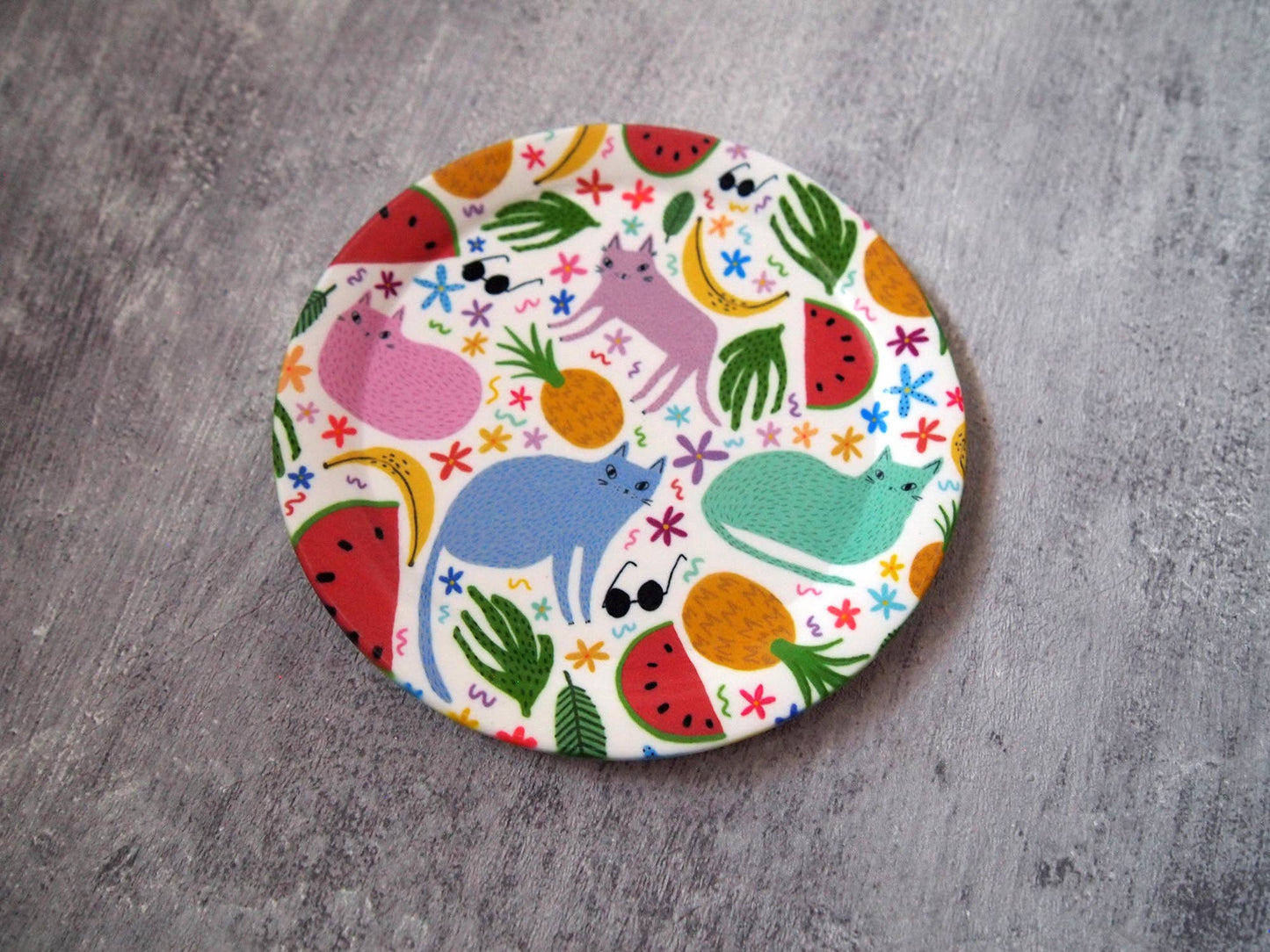 I LIKE CATS | Trinket Dish | Cats & fruits