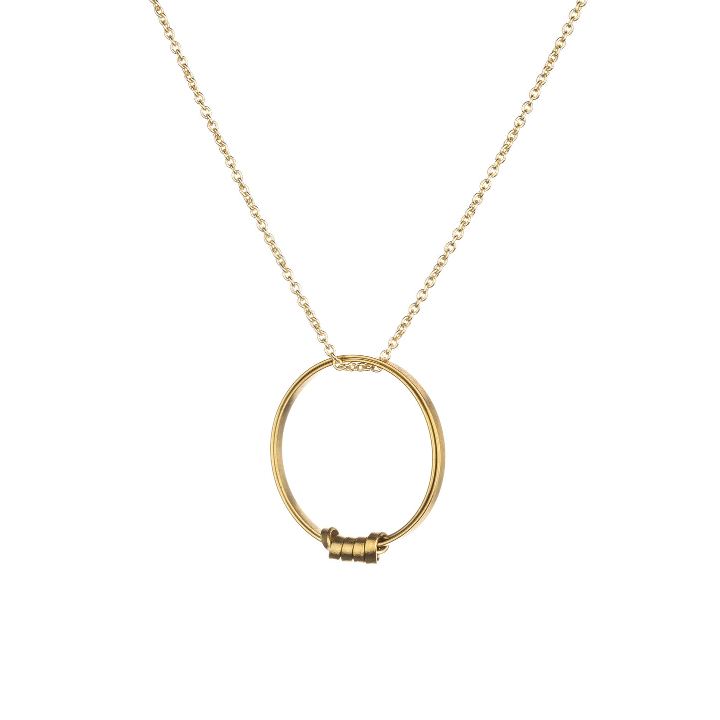 Just Trade | Brass Ribbon Single Hoop Pendant