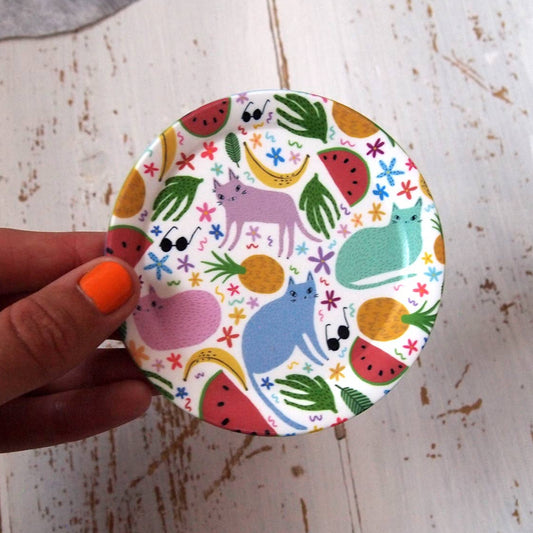 I LIKE CATS | Trinket Dish | Cats & fruits