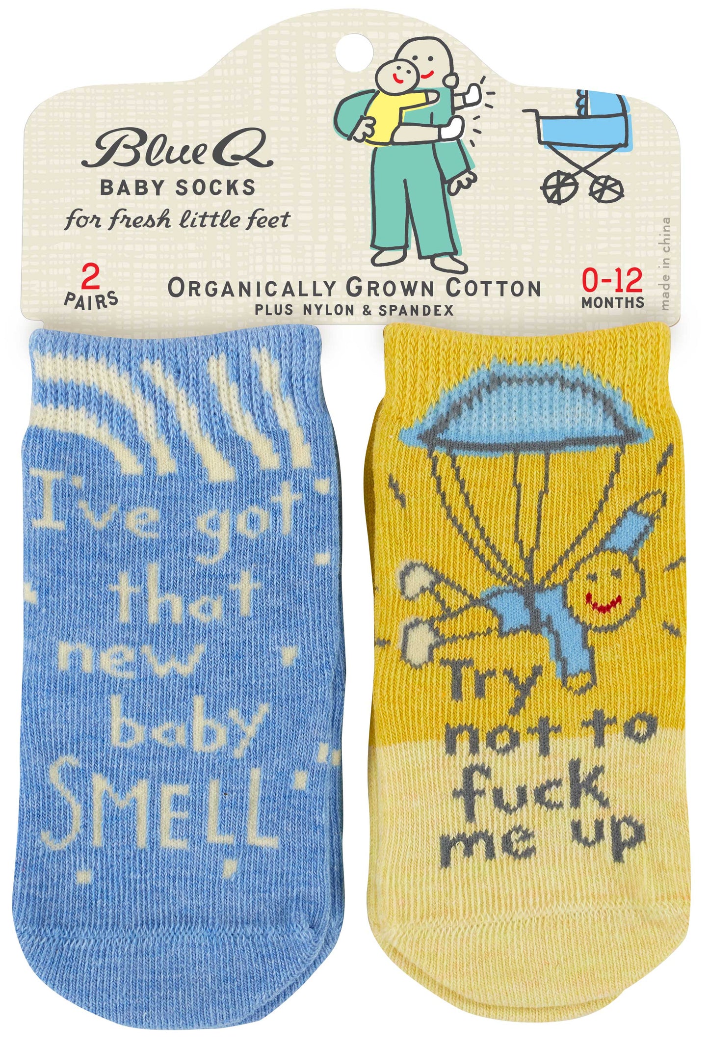 Blue Q | Baby Socks | Baby Smell/Fuck Up Baby Socks