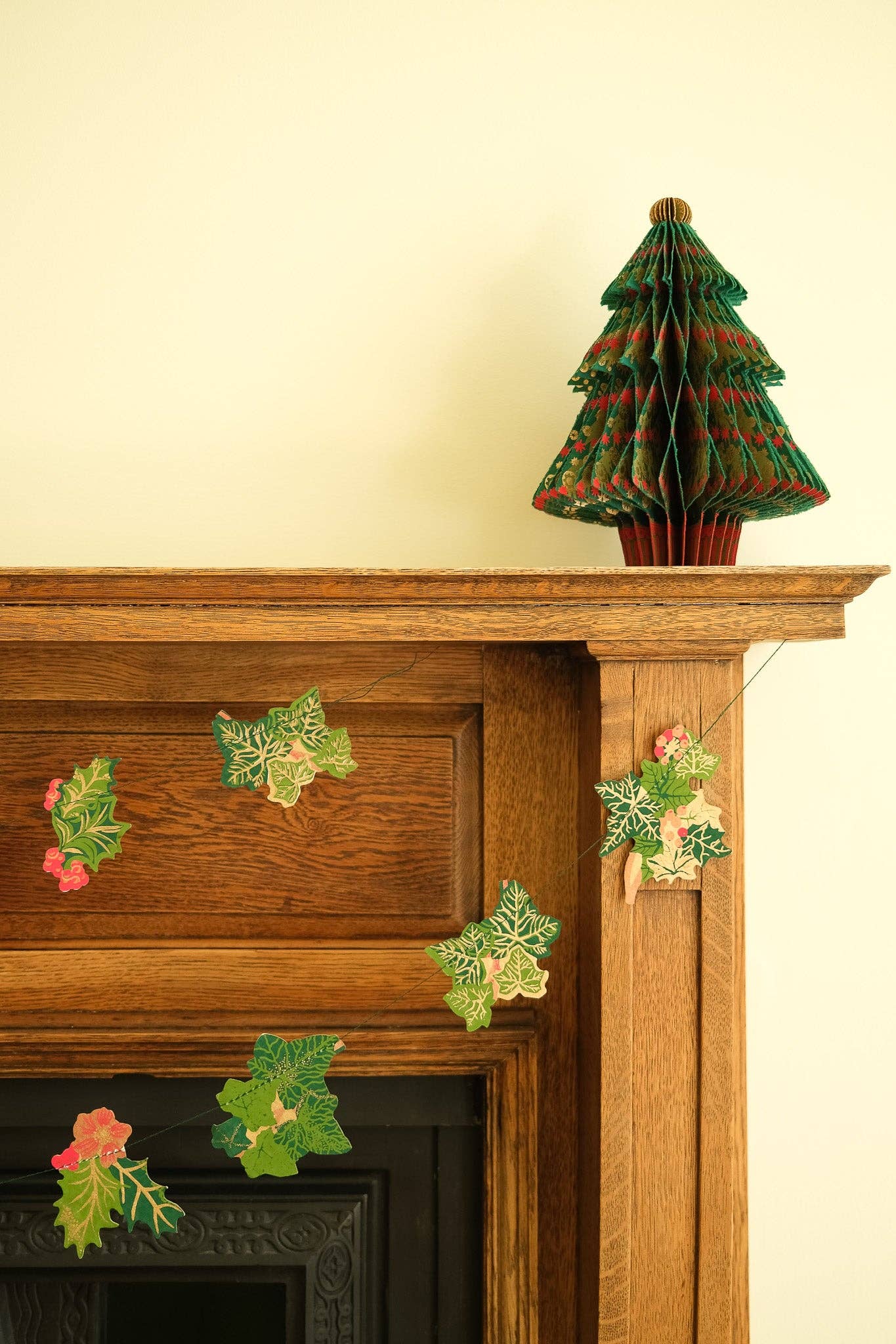 East End Press | Sewn Paper Garland | Holly & Ivy