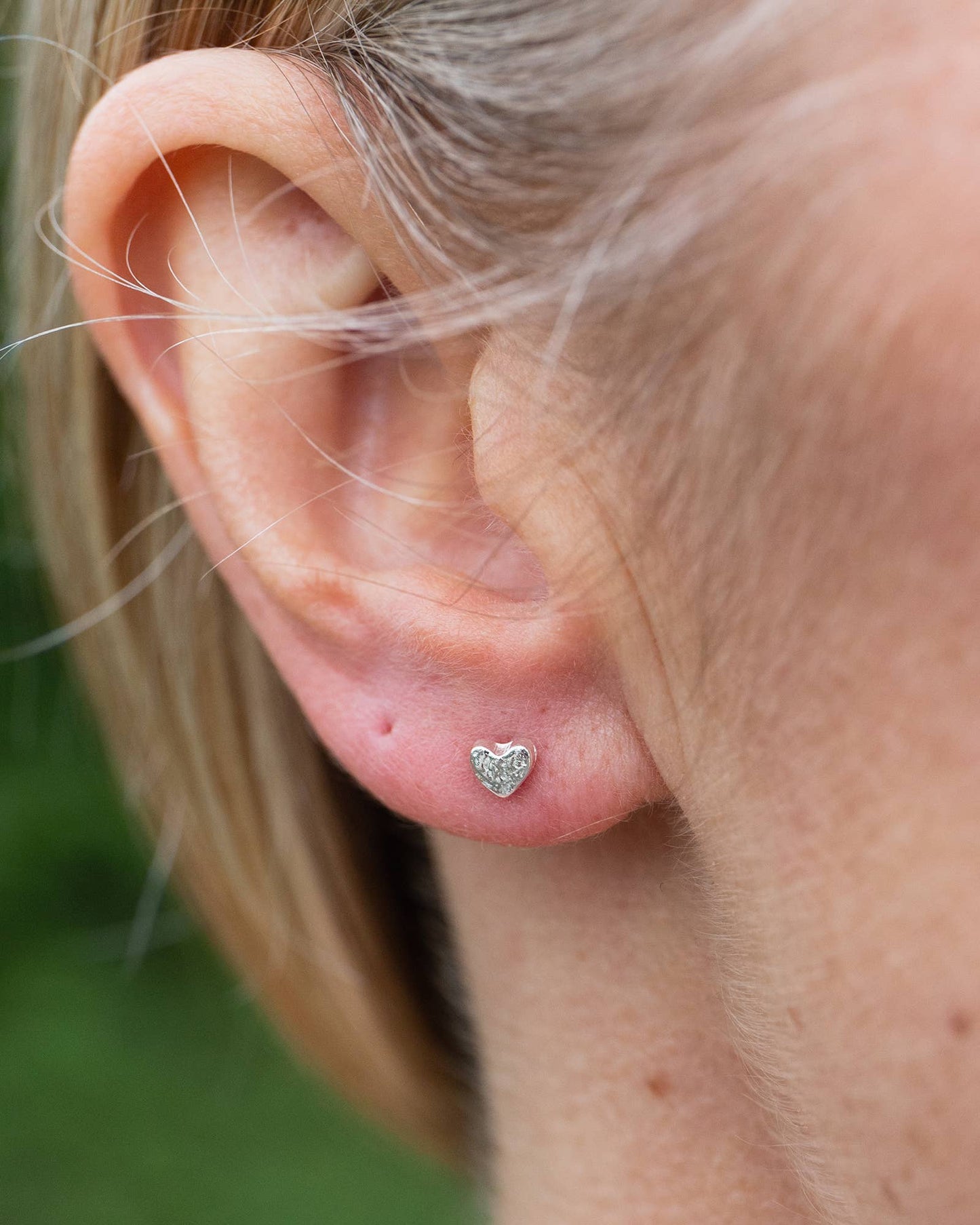 Lucy Kemp Jewellery | Sterling Silver Mini Studs | Heart