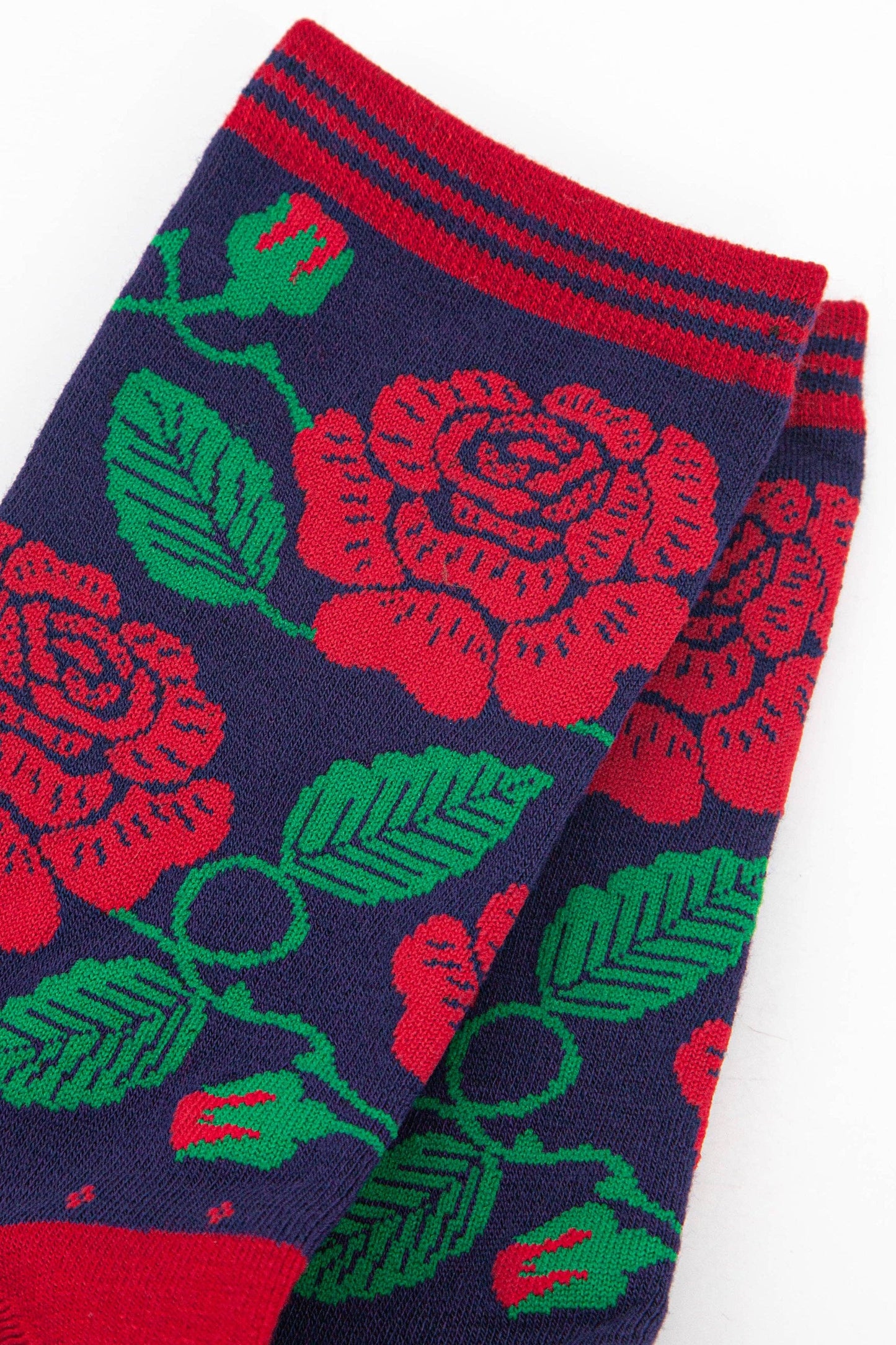 Sock Talk | Women's English Rose Floral Print Bamboo Socks | UK 3-7 | EU 36-40