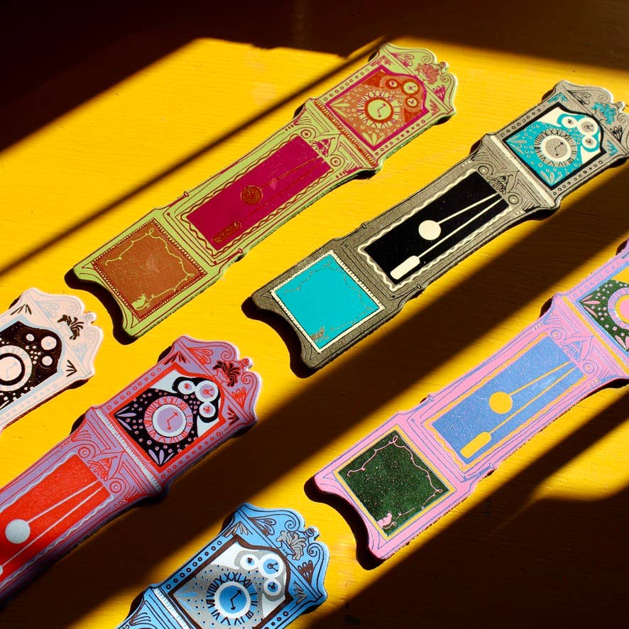 Ark | Grandfather Clock Bookmark | Hot Pink