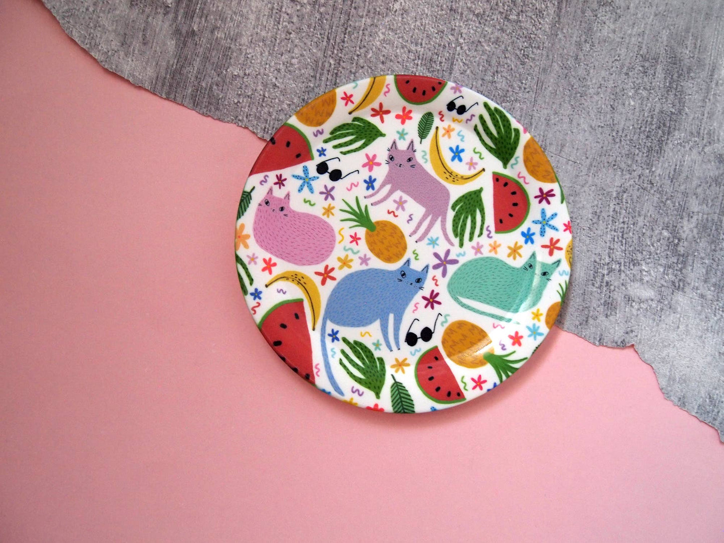 I LIKE CATS | Trinket Dish | Cats & fruits
