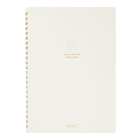 Midori | Ring notebook <A5> Color Dot Grid | White