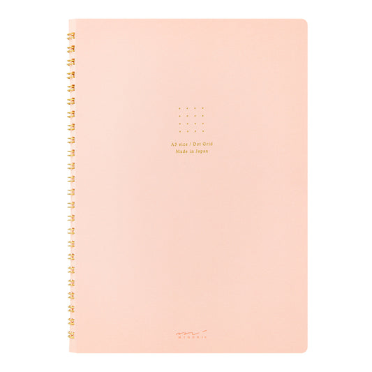 Midori | Ring notebook <A5> Color Dot Grid | Pink