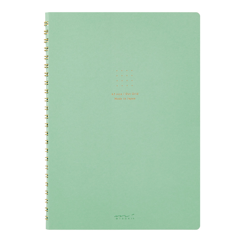 Midori | Ring notebook <A5> Color Dot Grid | Green