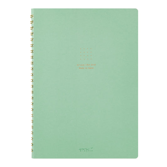 Midori | Ring notebook <A5> Color Dot Grid | Green