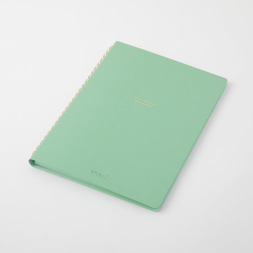 Midori | Ring notebook <A5> Color Dot Grid | Green