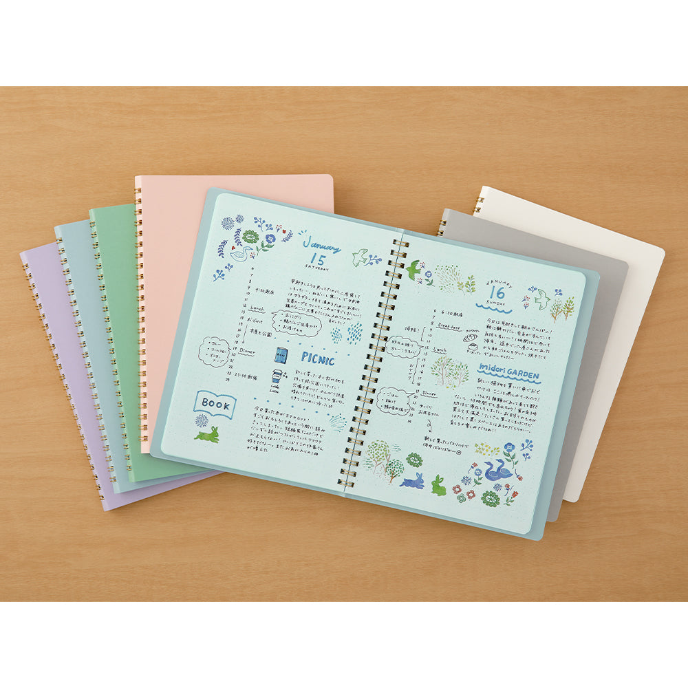 Midori | Ring notebook <A5> Color Dot Grid | Green