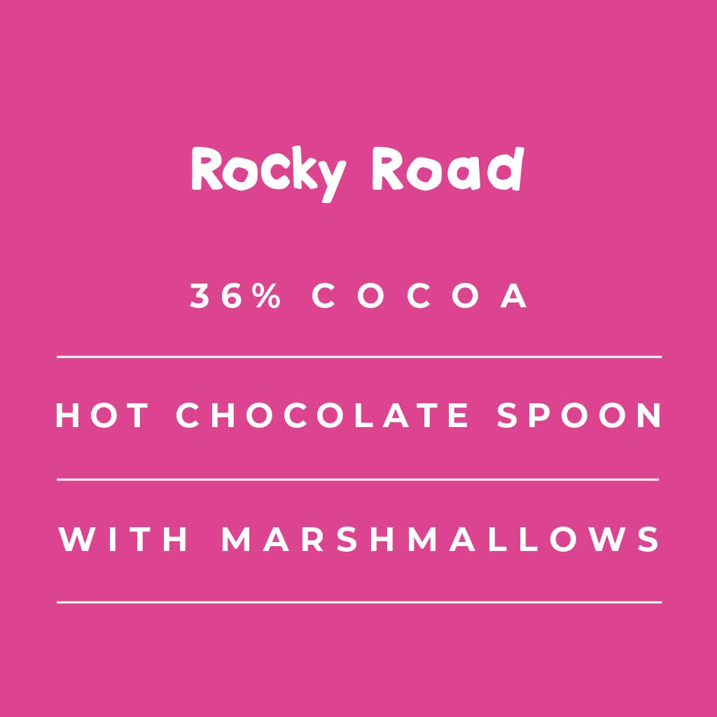 GNAW Chocolate | Hot Chocolate Spoon With Marshmallows | Rocky Road