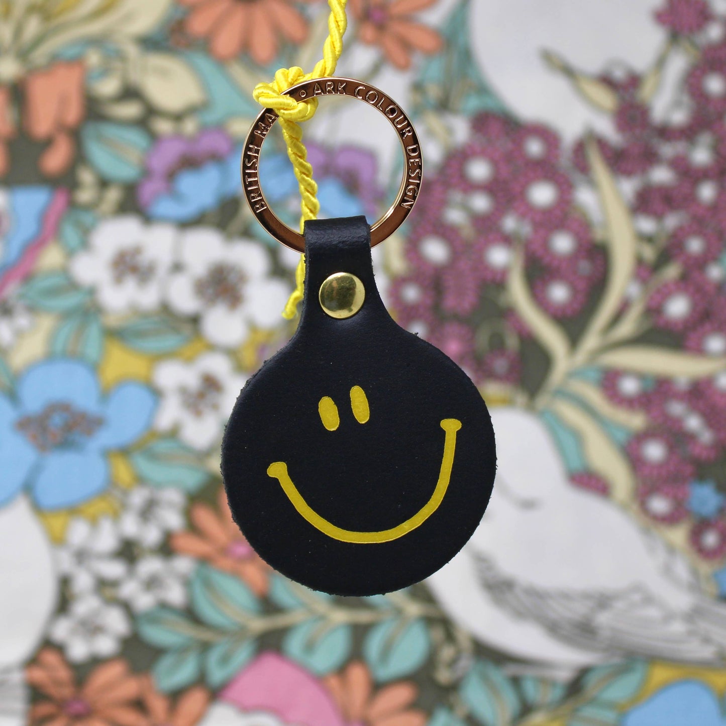 Ark | Feeling Lush Smilie Face Key Fob | Cornflower