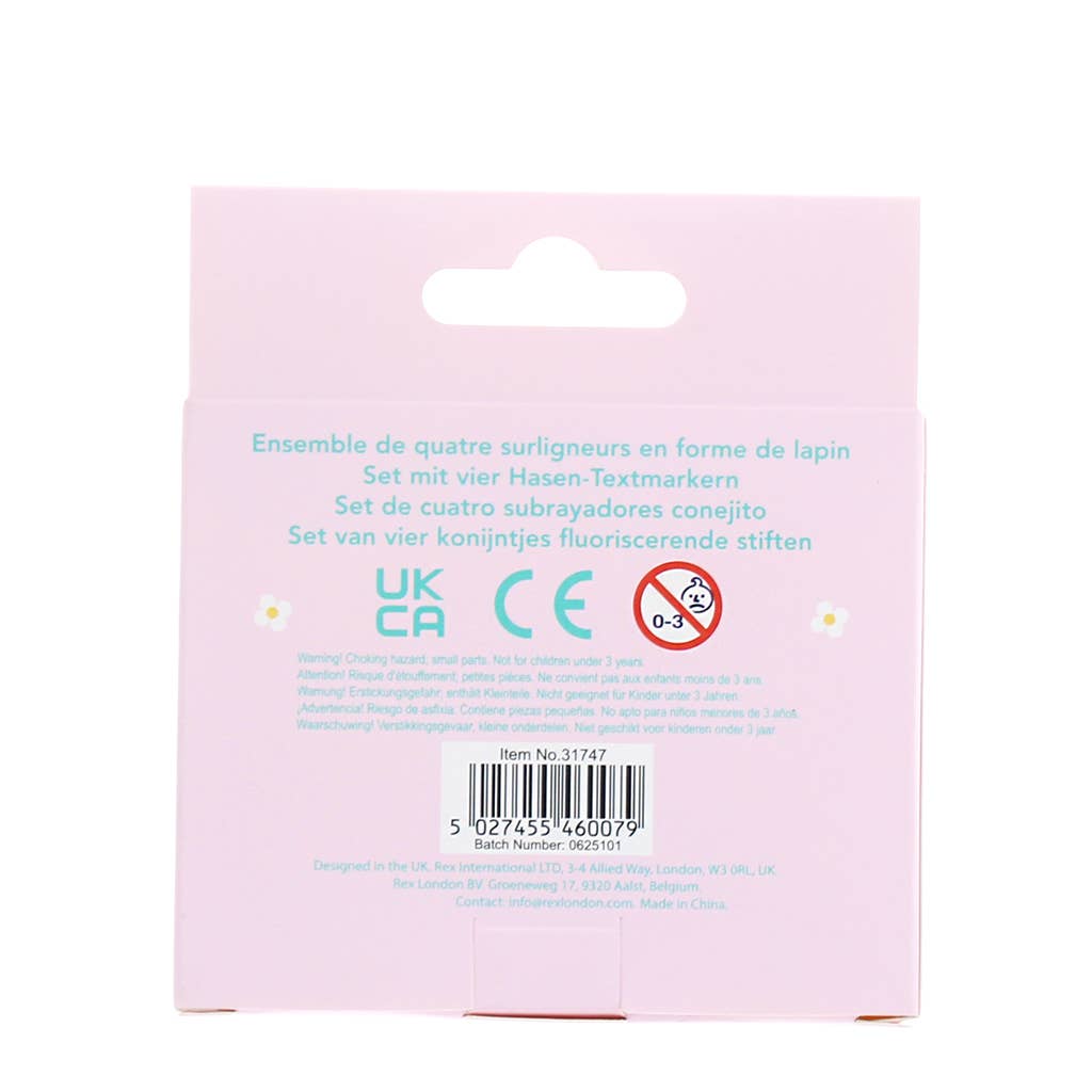 Rex | Set of 4 Bunny Mini highlighters