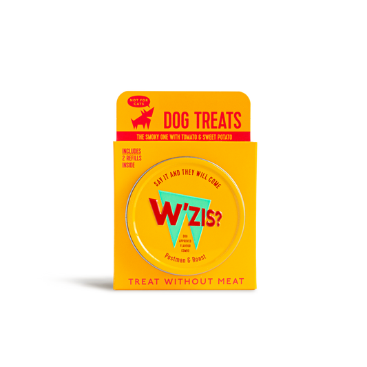 Wzis Dog Treats Tin & Refil Gift set - Postman & Roast