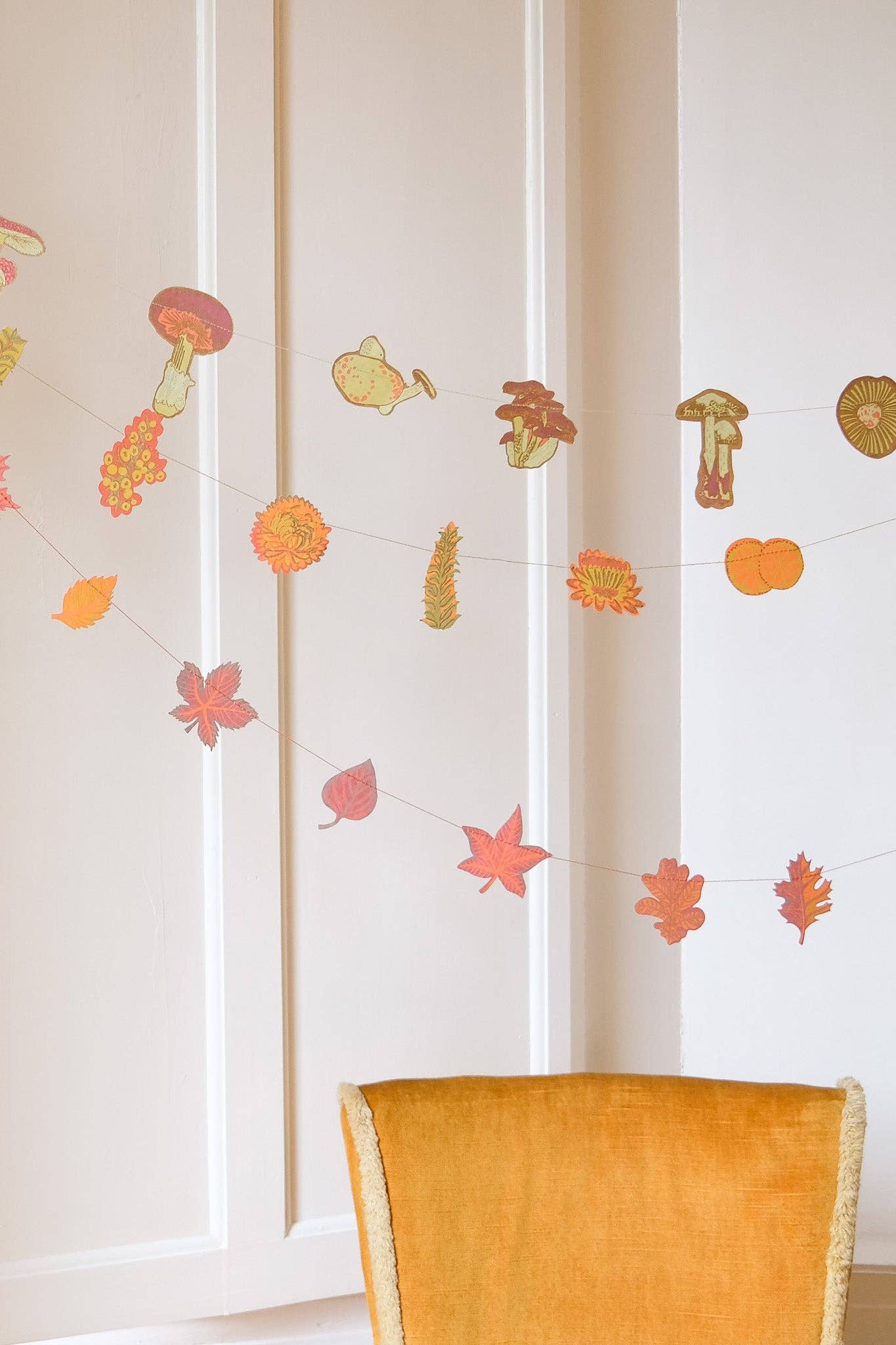 East End Press | Paper Sewn Garland | Mushroom