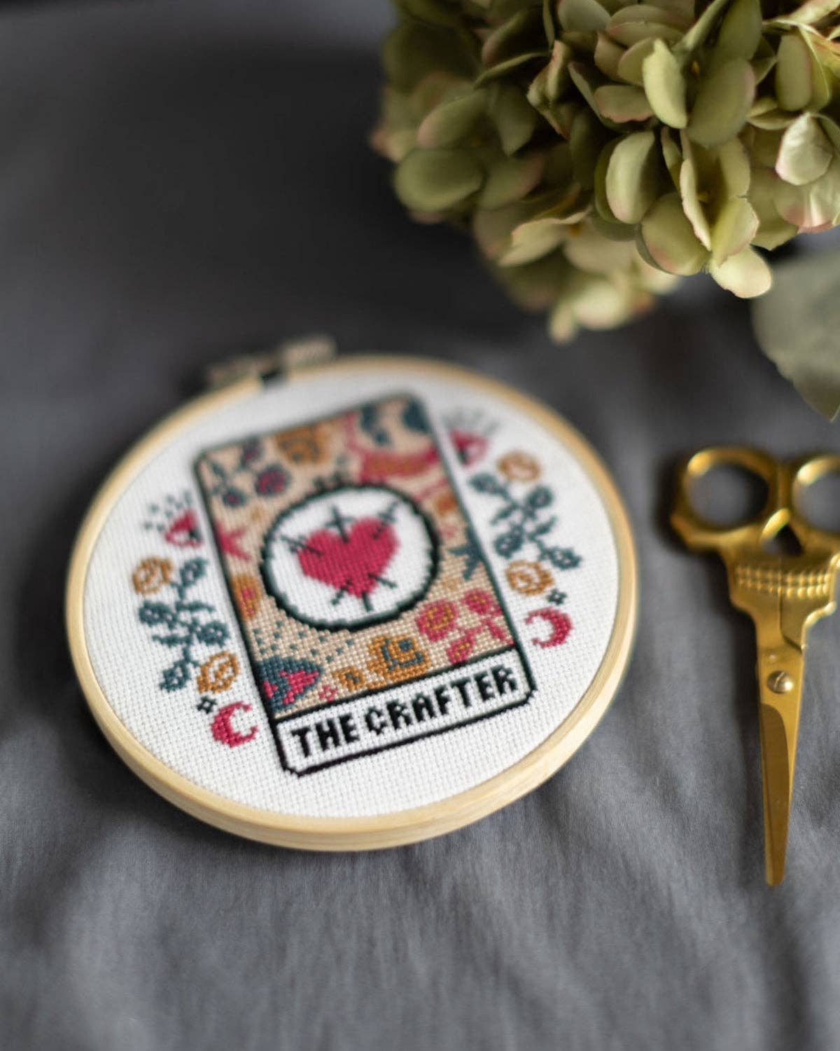 Innocent Bones | Cross Stitch Kit | The Crafter Tarot Card