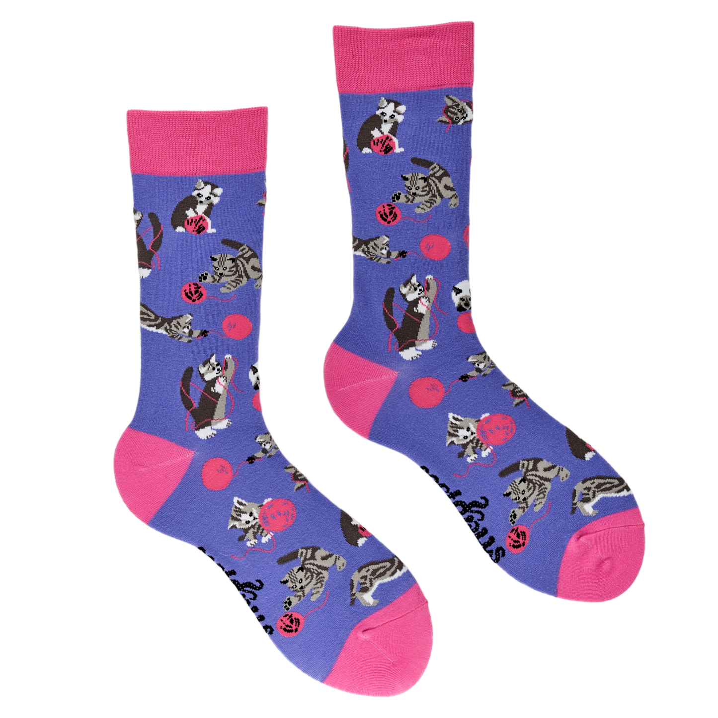 Socktopus | Cats and Wool Socks Lilac | S UK 4-8