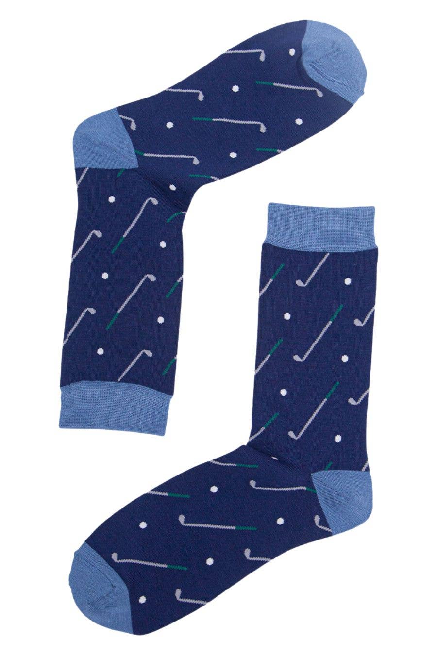 Sock Talk | Mens Bamboo Socks | Golf, Navy Blue | UK 7-11