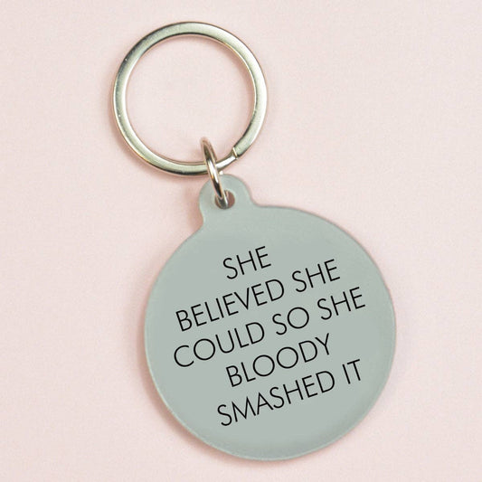 Flamingo Candles | Keytag  | She Believed She Could