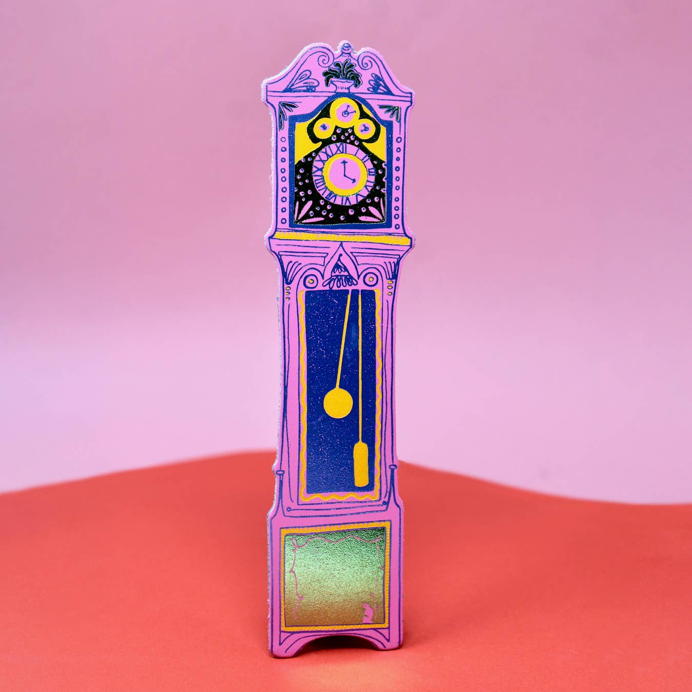 Ark | Grandfather Clock Bookmark | Hot Pink