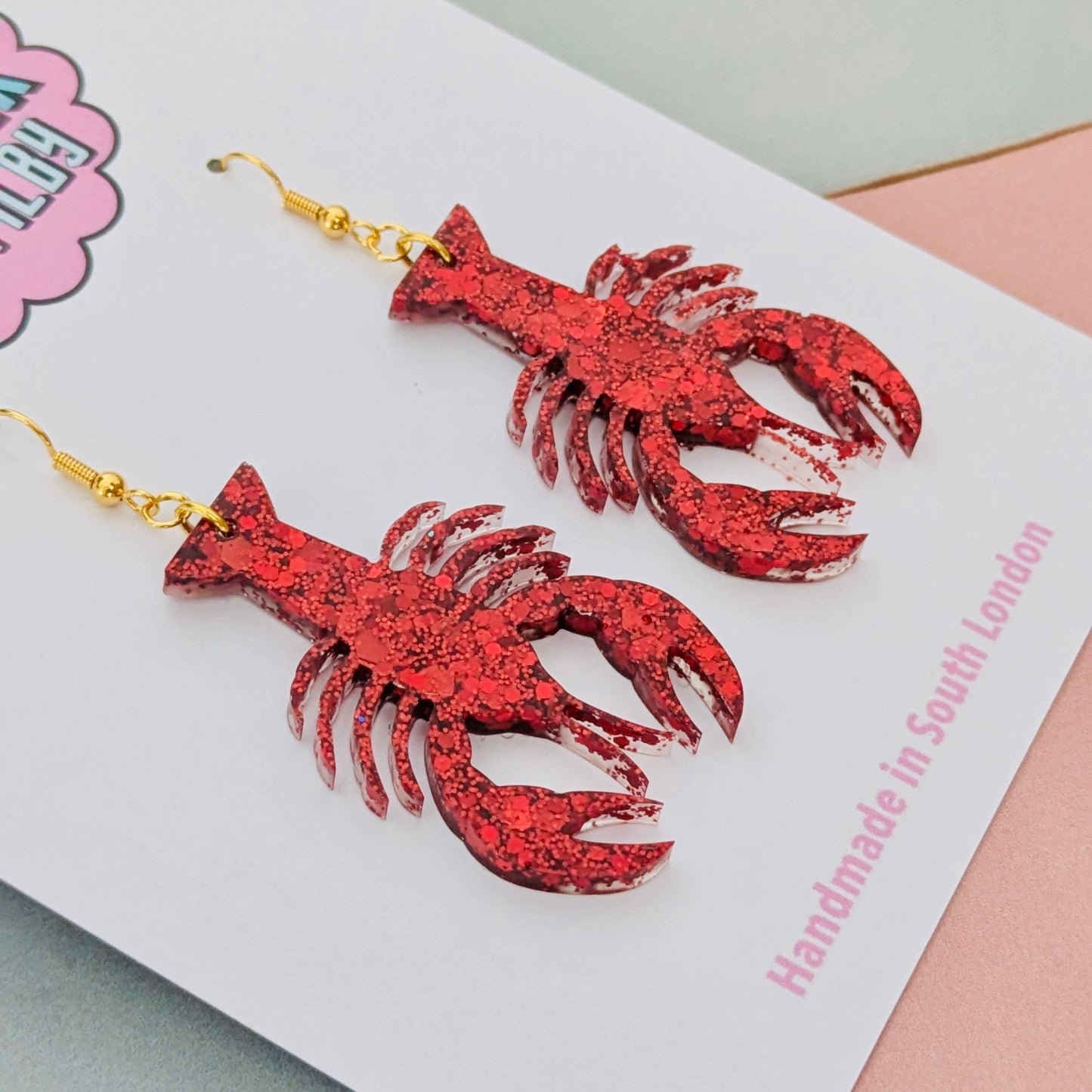 By Heather Filby | Glitzy Glitter Earrings | Lobster