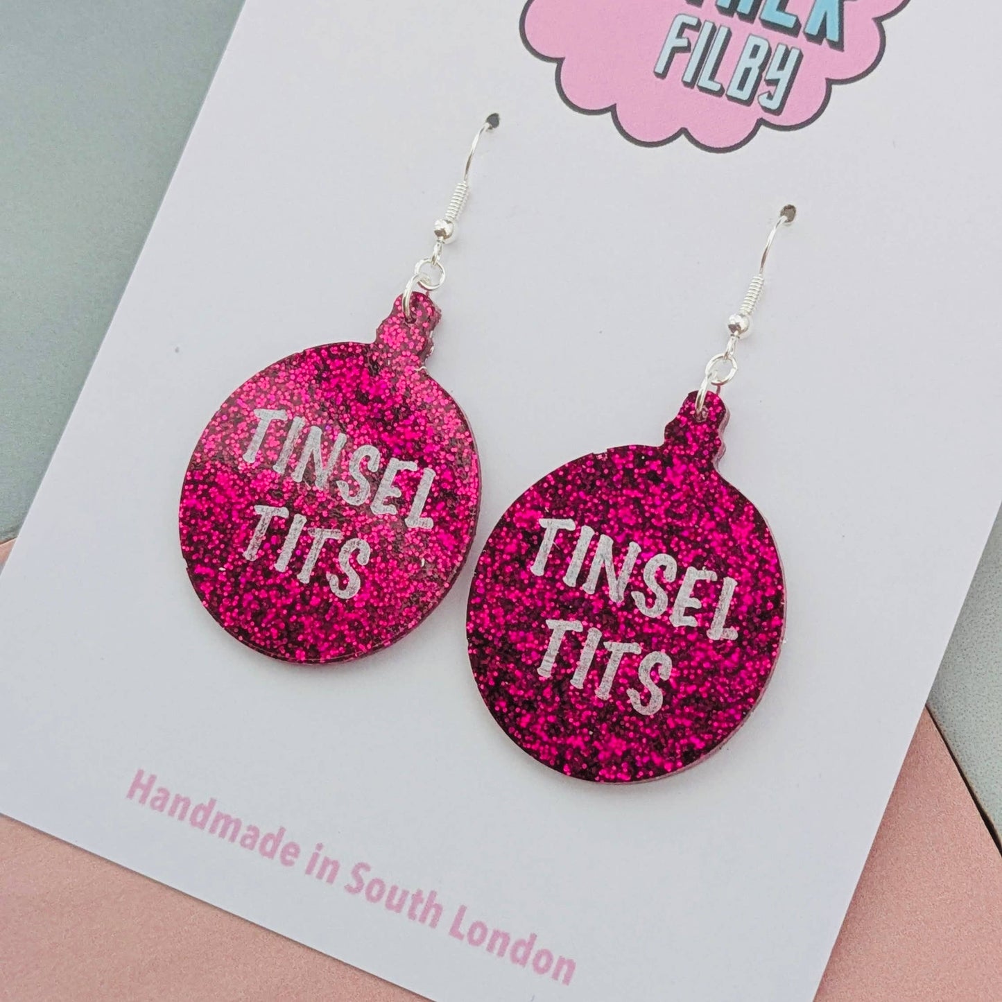 By Heather Filby | Glitsy Glitter Earrings | Tinsel Tits