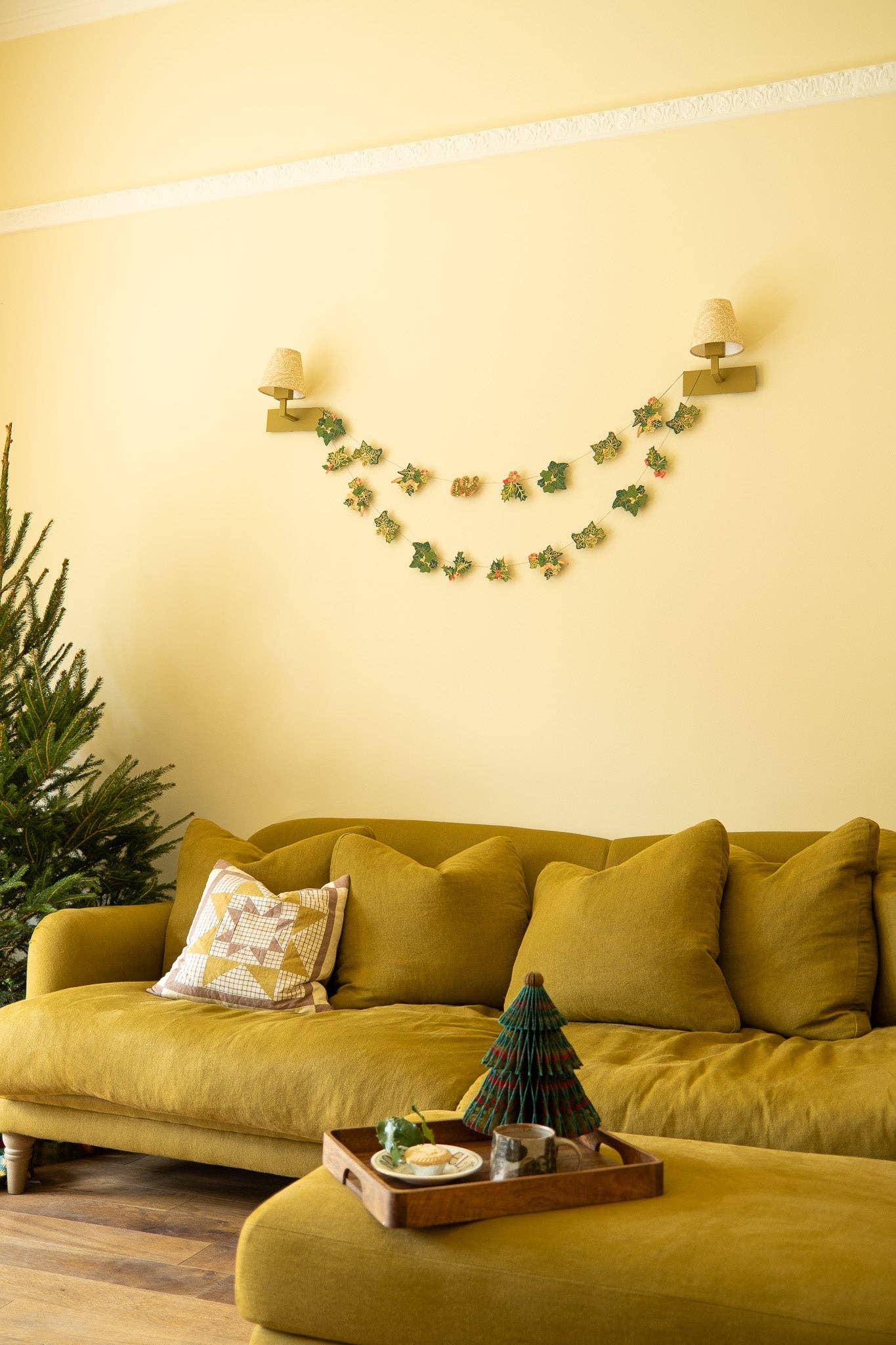East End Press | Sewn Paper Garland | Holly & Ivy