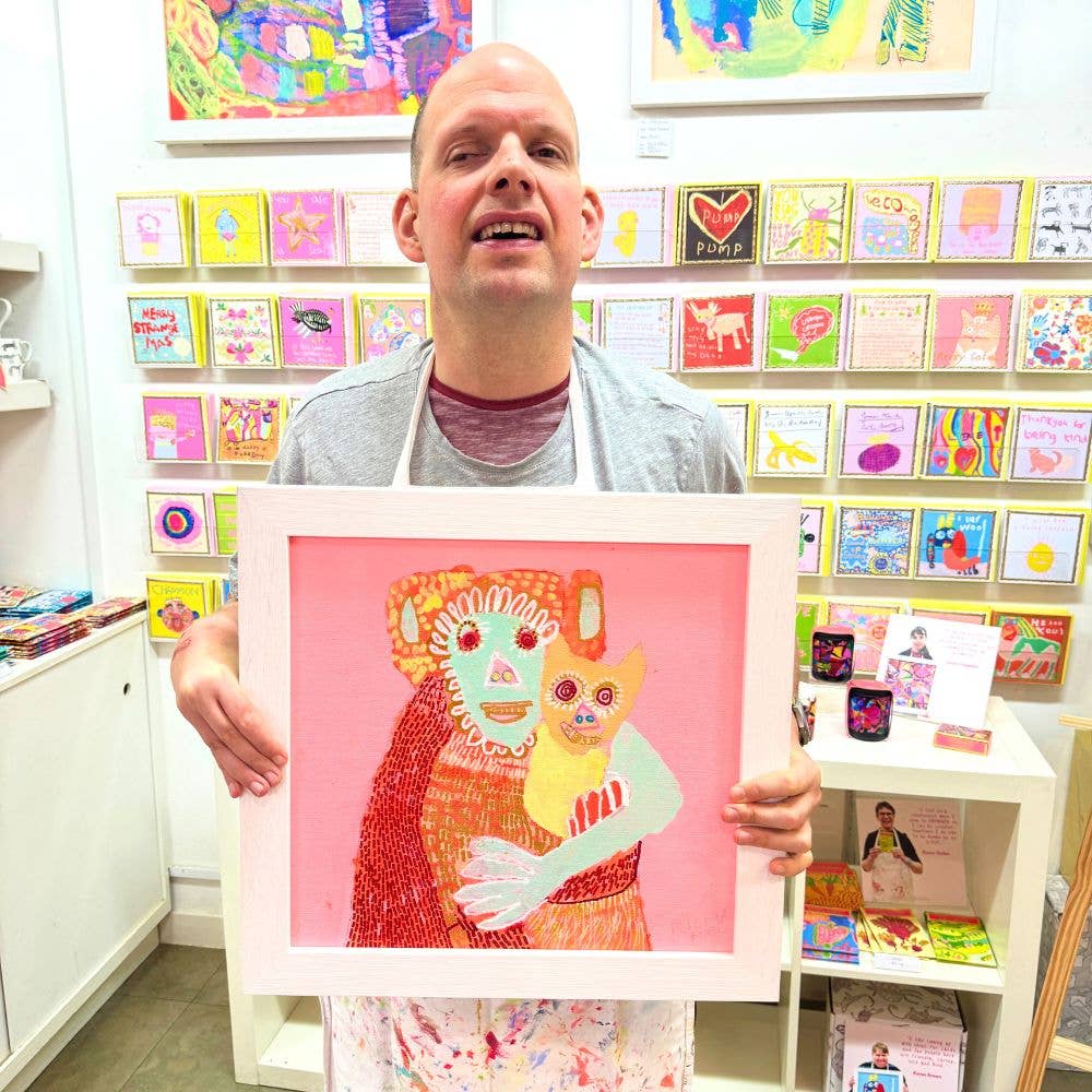 Arthouse Unlimited | Fine Bone China Mug | Hugging Animals