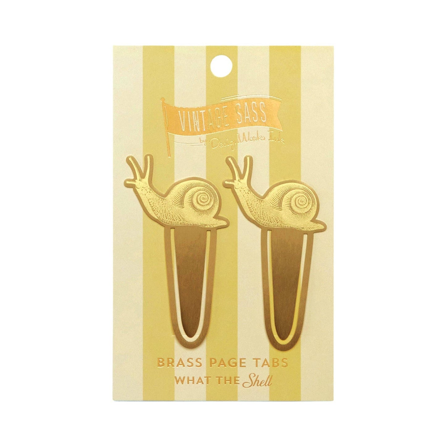 Designworks Ink | Brass Page Tabs | What The Shell