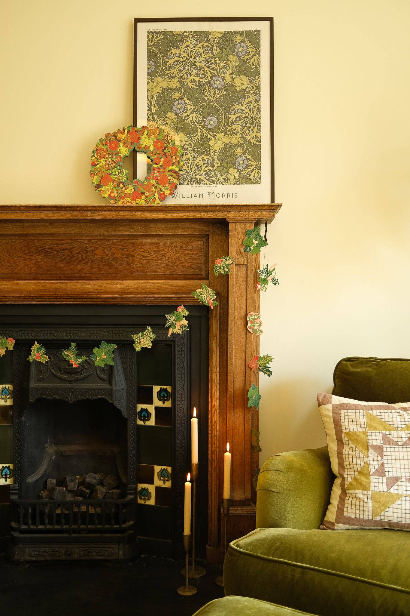 East End Press | Sewn Paper Garland | Holly & Ivy