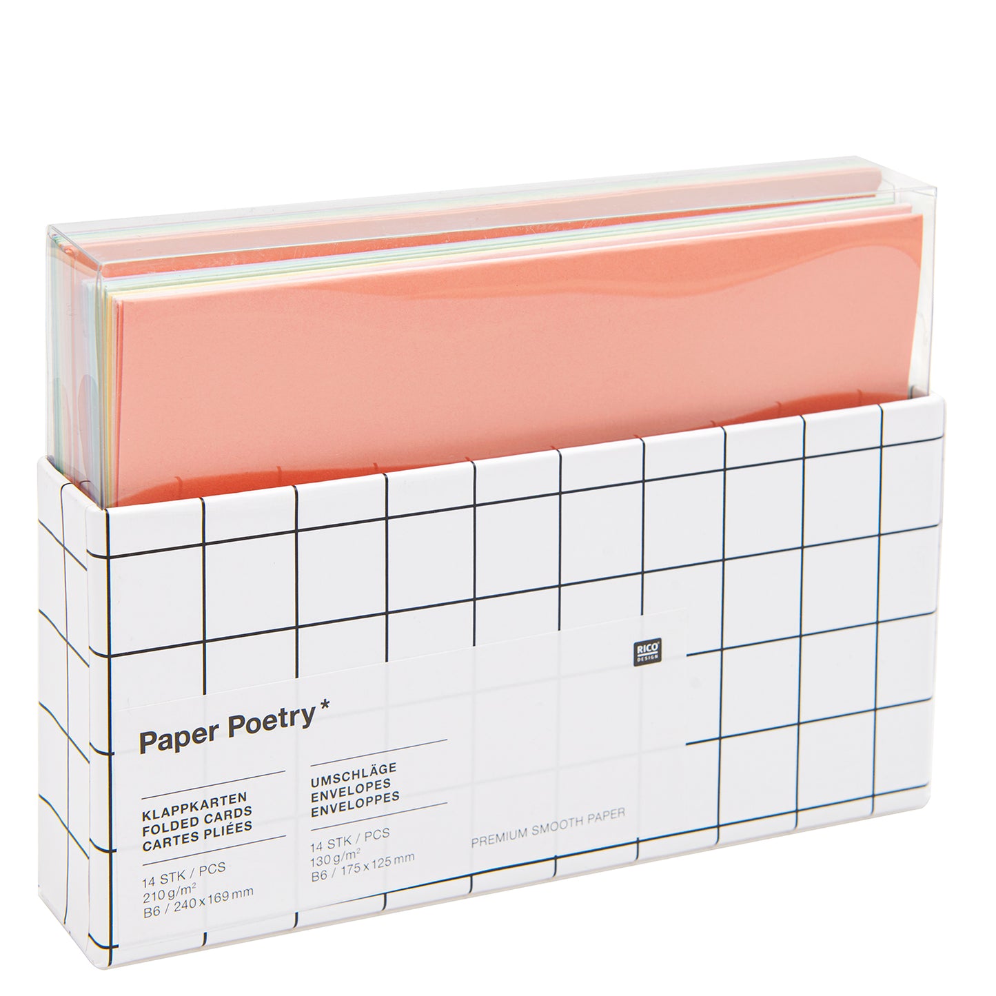 Rico | Paper Poetry | Folded Cards & Envelopes | Pastel Rainbow