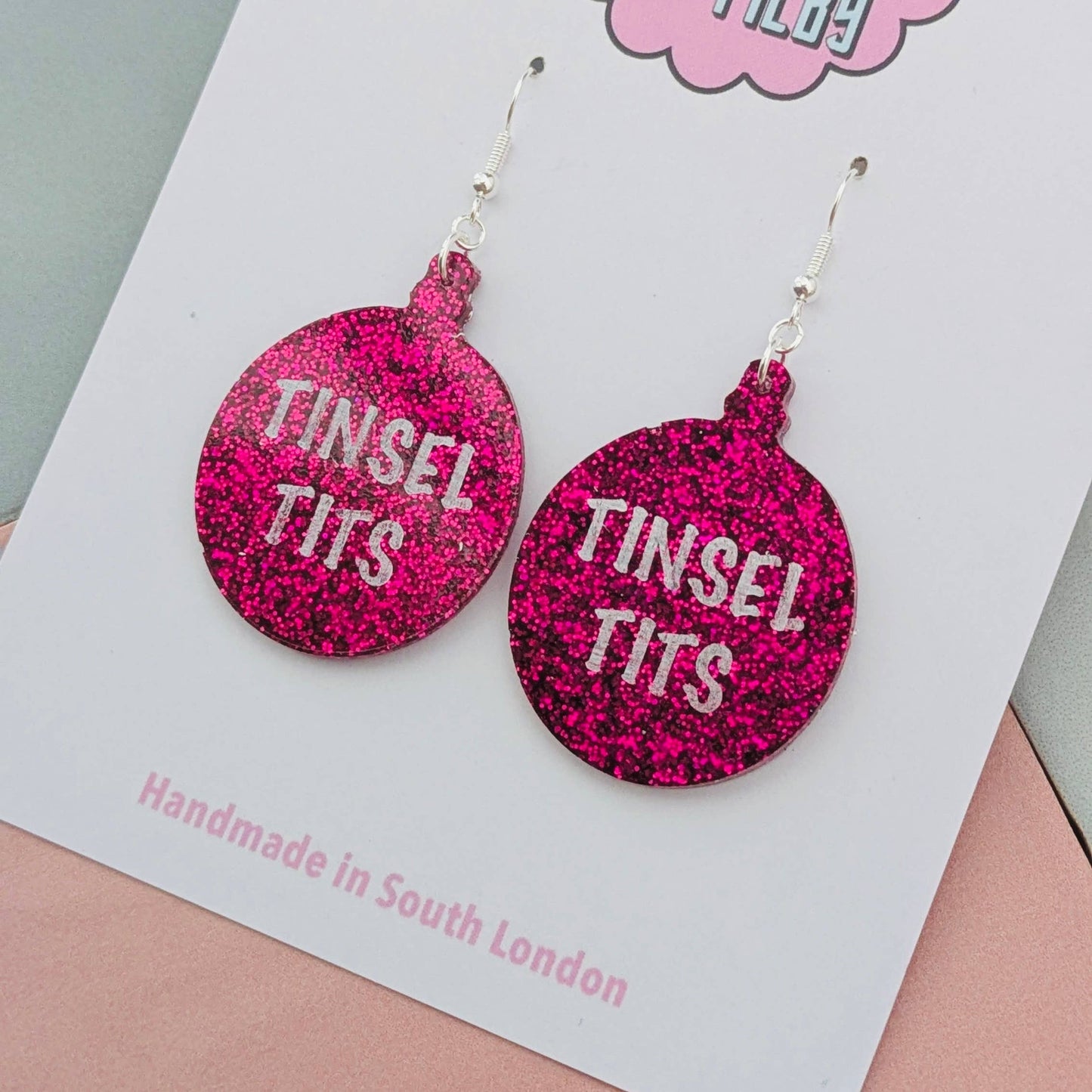 By Heather Filby | Glitsy Glitter Earrings | Tinsel Tits