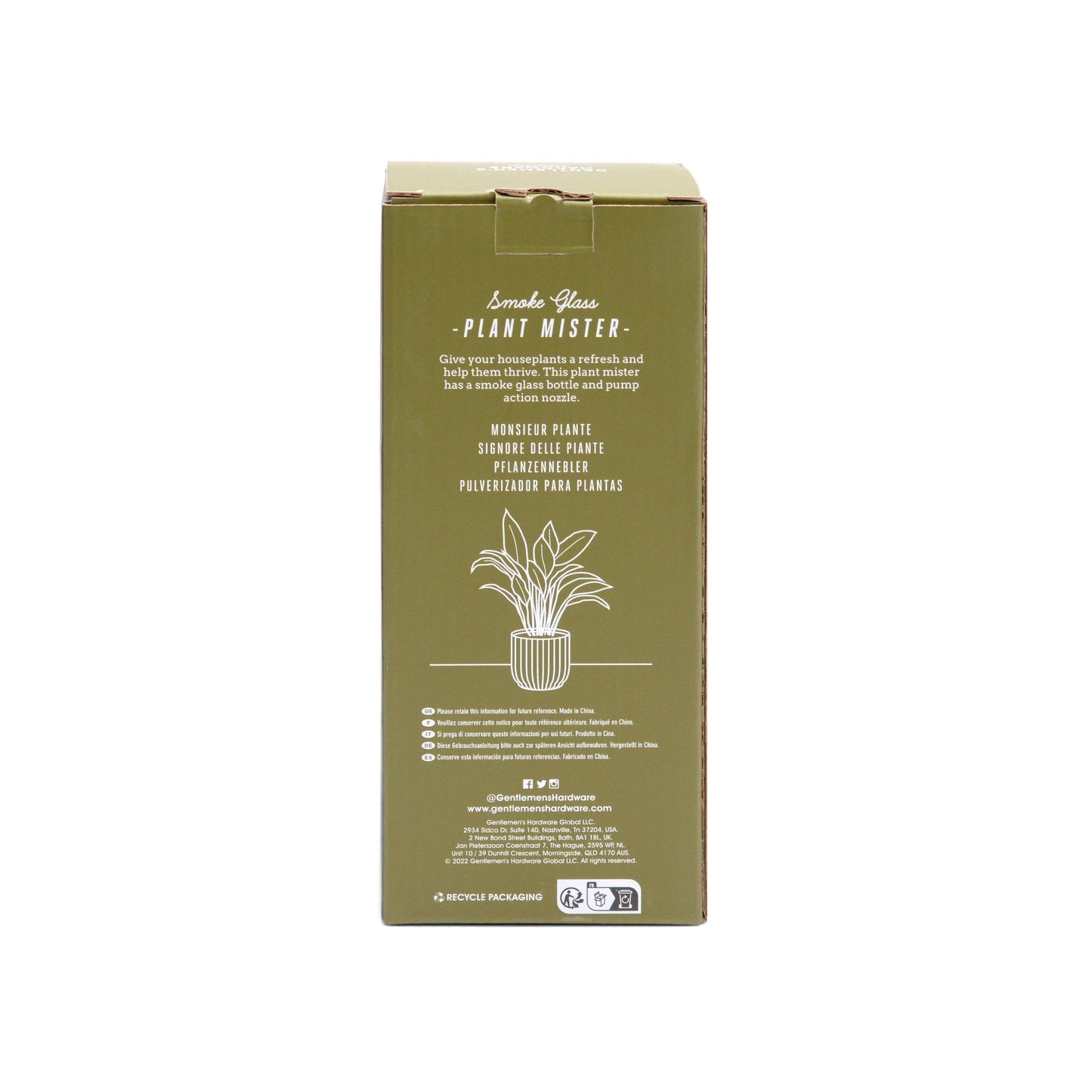Gentlemen's Hardware | Glass Plant Mister