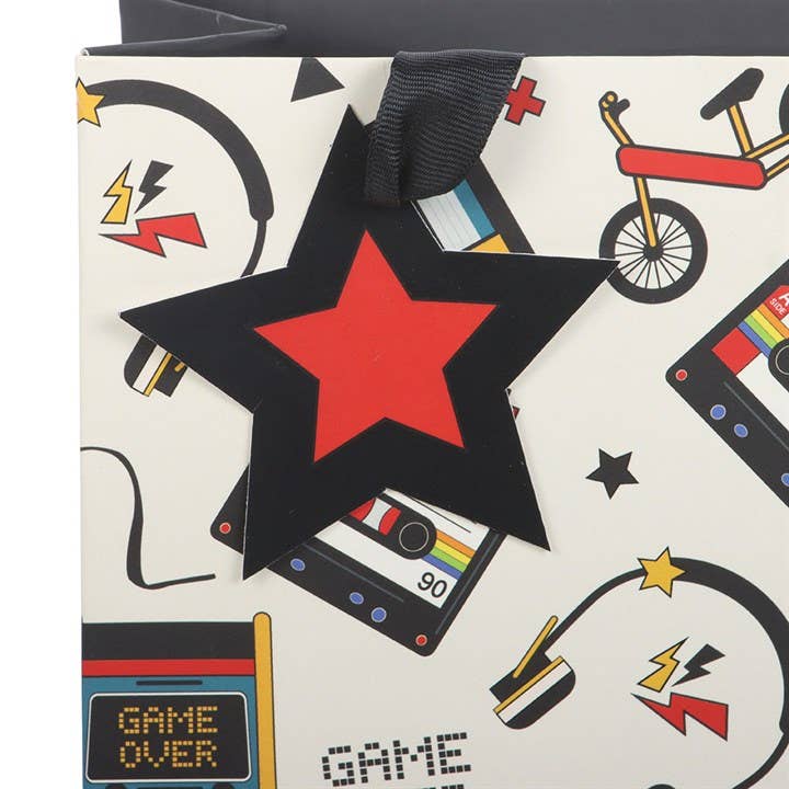 Medium Gift Bag | Retro 80s Arcade Print