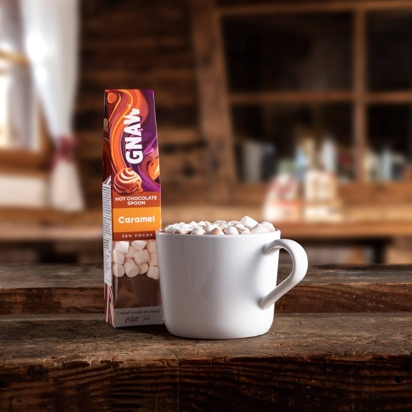 GNAW | Hot Chocolate Spoon With Marshmallows | Caramel