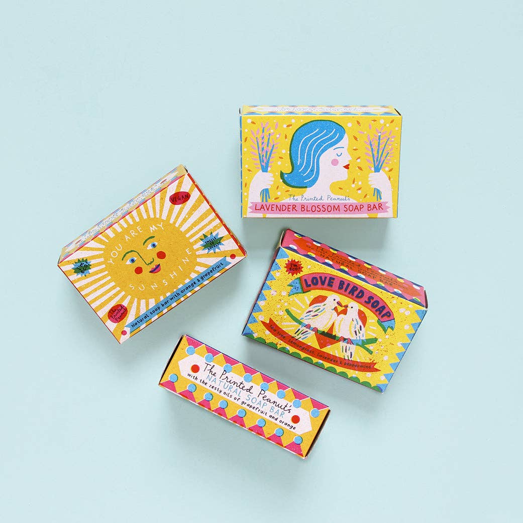 The Printed Peanut | Natural Handmade Soap Bar | Sunshine Orange & Grapefruit