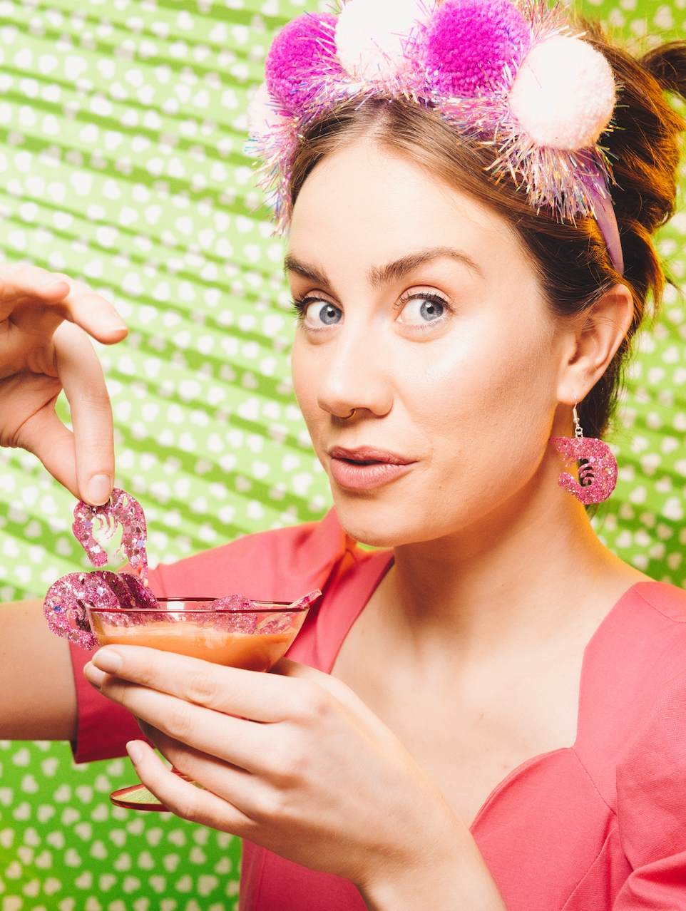 By Heather Filby | Glitzy Glitter Earrings | Shrimp