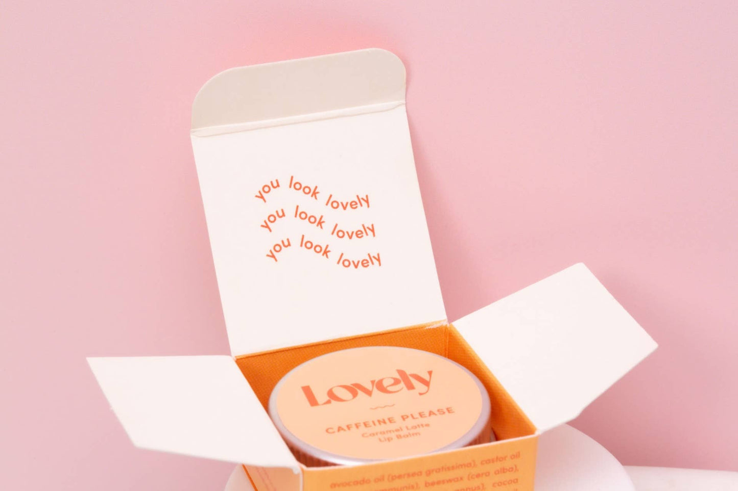 Lovely Skincare Lip Balm | Caffeine Please - Caramel Latte