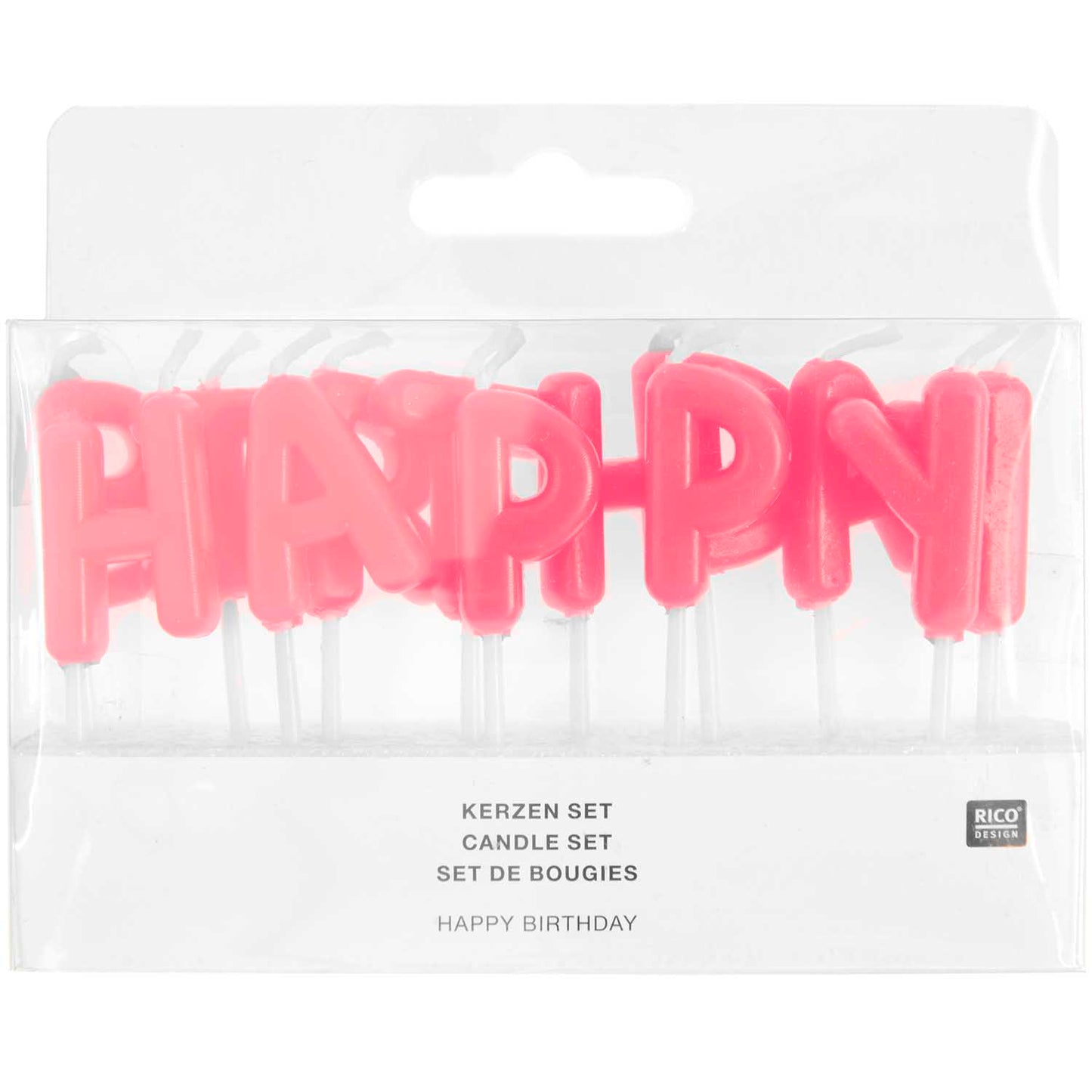 Rico | Candle Set | Happy Birthday | Neon Pink