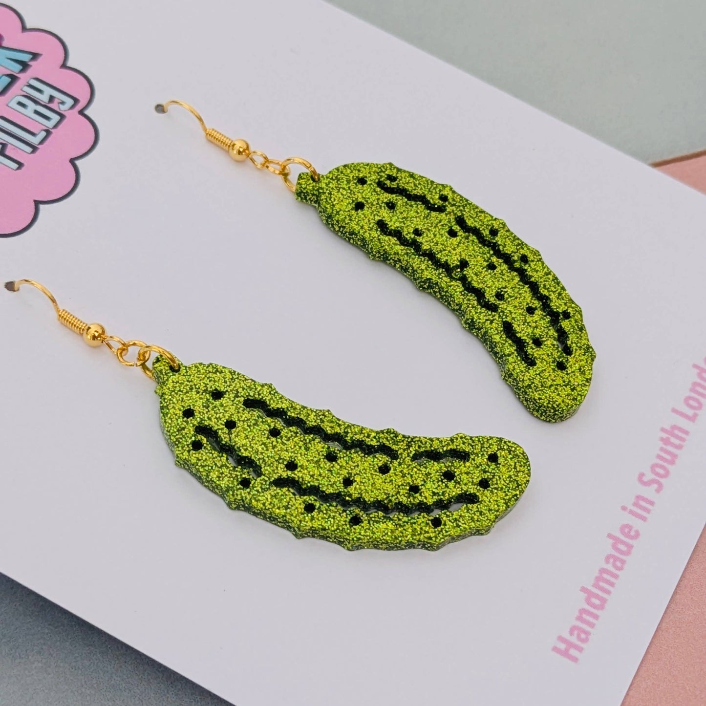 By Heather Filby | Glitzy Glitter Earrings | Pickle