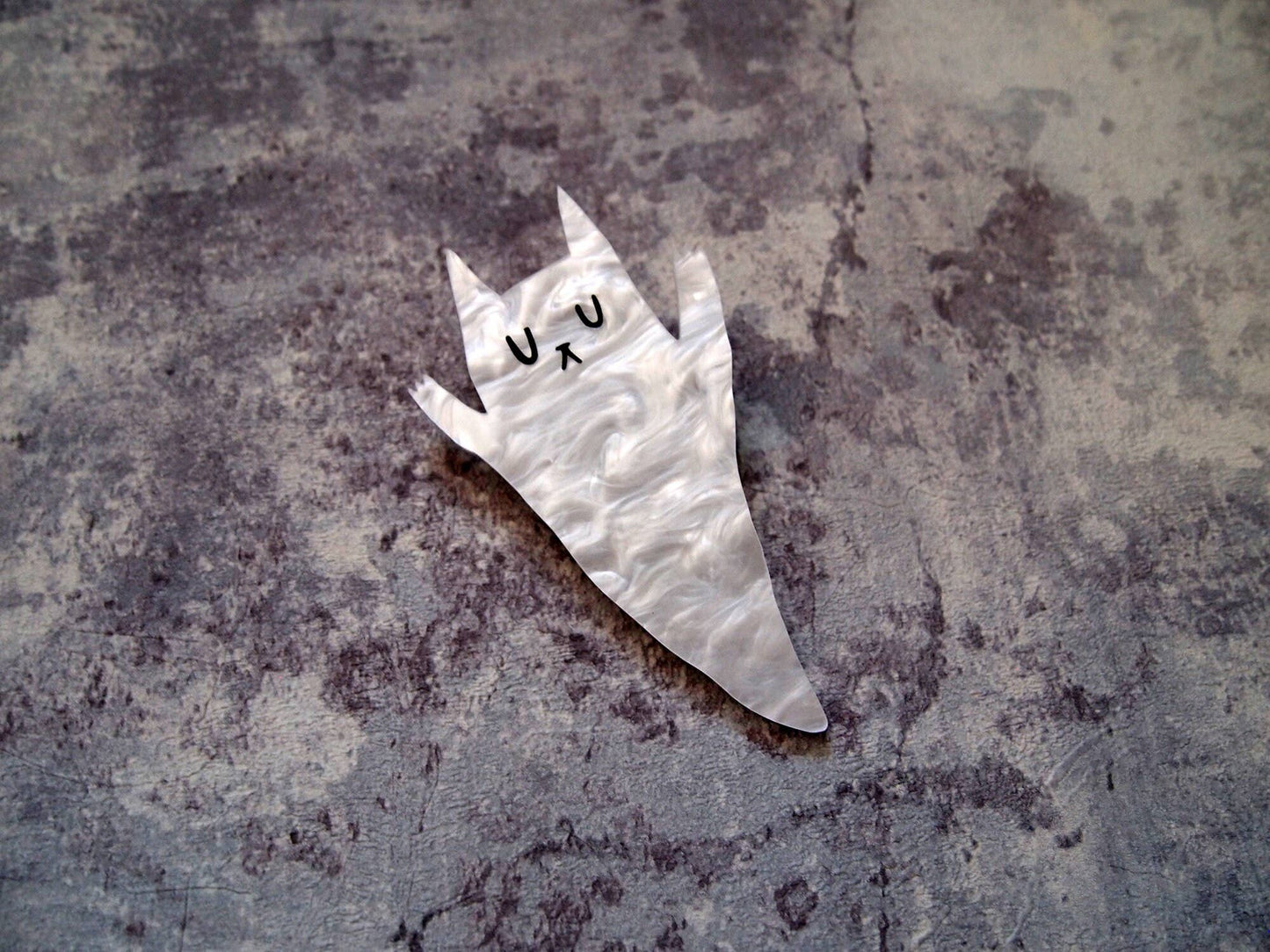 I Like Cats | Laser Cut Acrylic Brooch | Ghost Cat