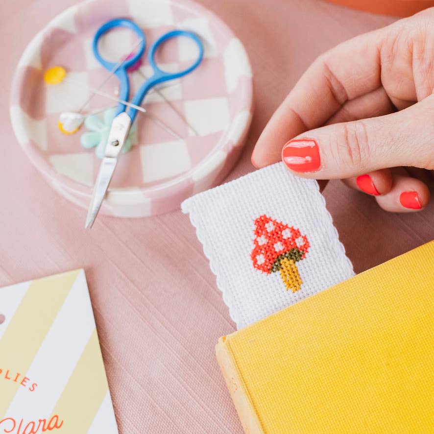 Cotton Clara | Toadstool | Cross Stitch Bookmark Kit