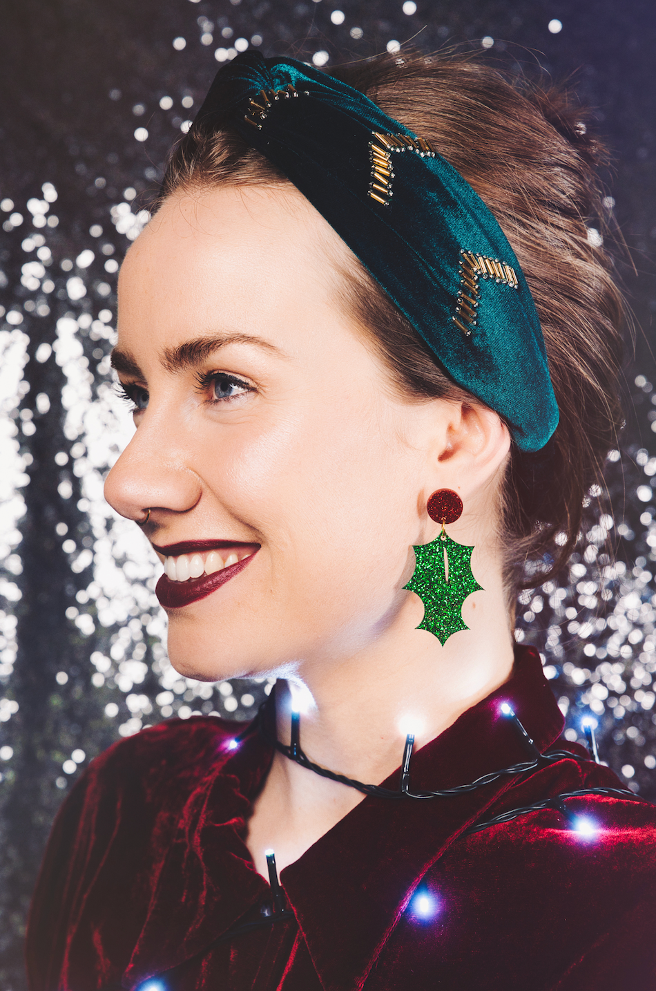 By Heather Filby | Glitzy Glitter Earrings | Holly