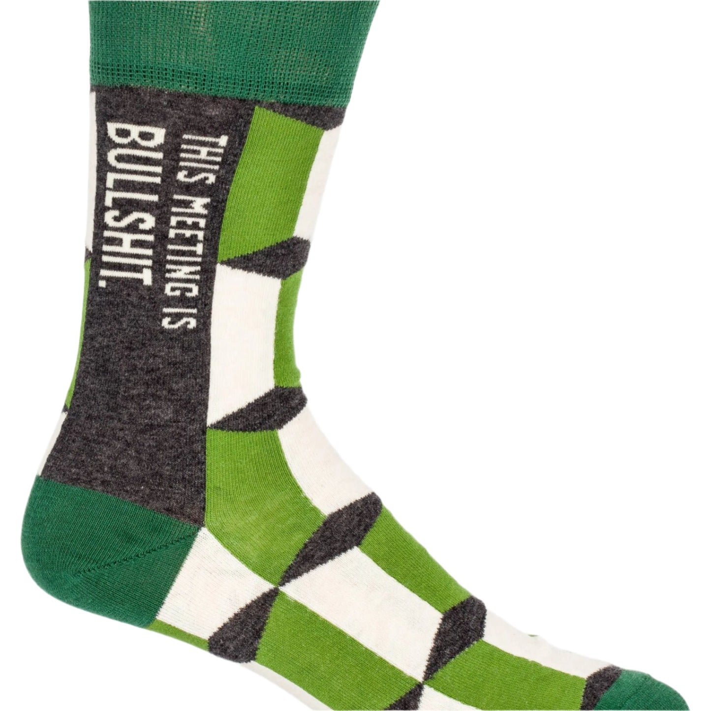 Blue Q | Mens Crew Socks | This Meeting is Bullshit