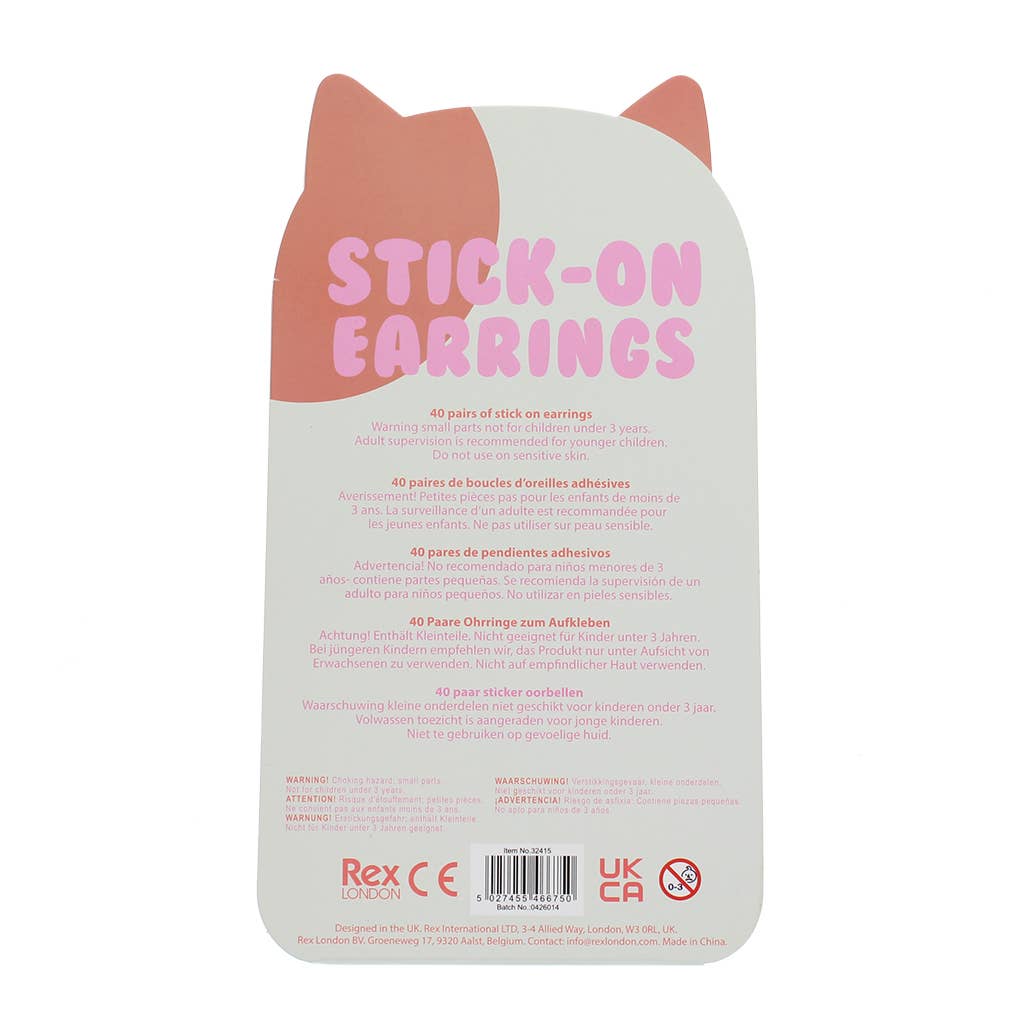 Rex | Stick on earrings | Cool Cats