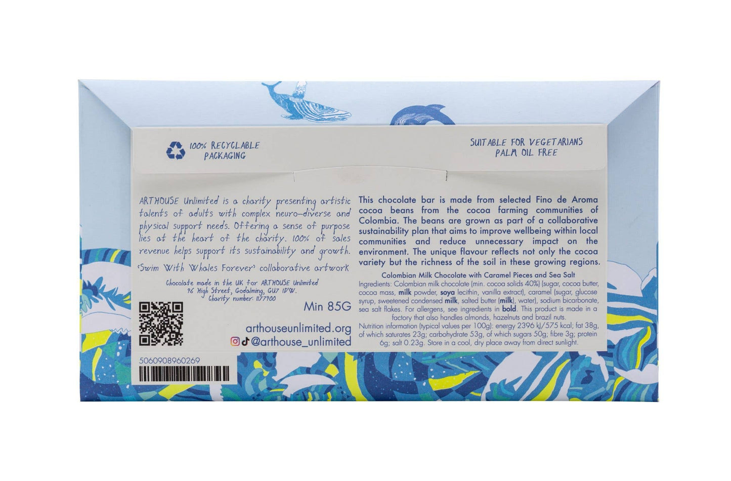 ARTHOUSE Unlimited | Swim with Whales | Milk Chocolate Bar With Caramel & Sea Salt