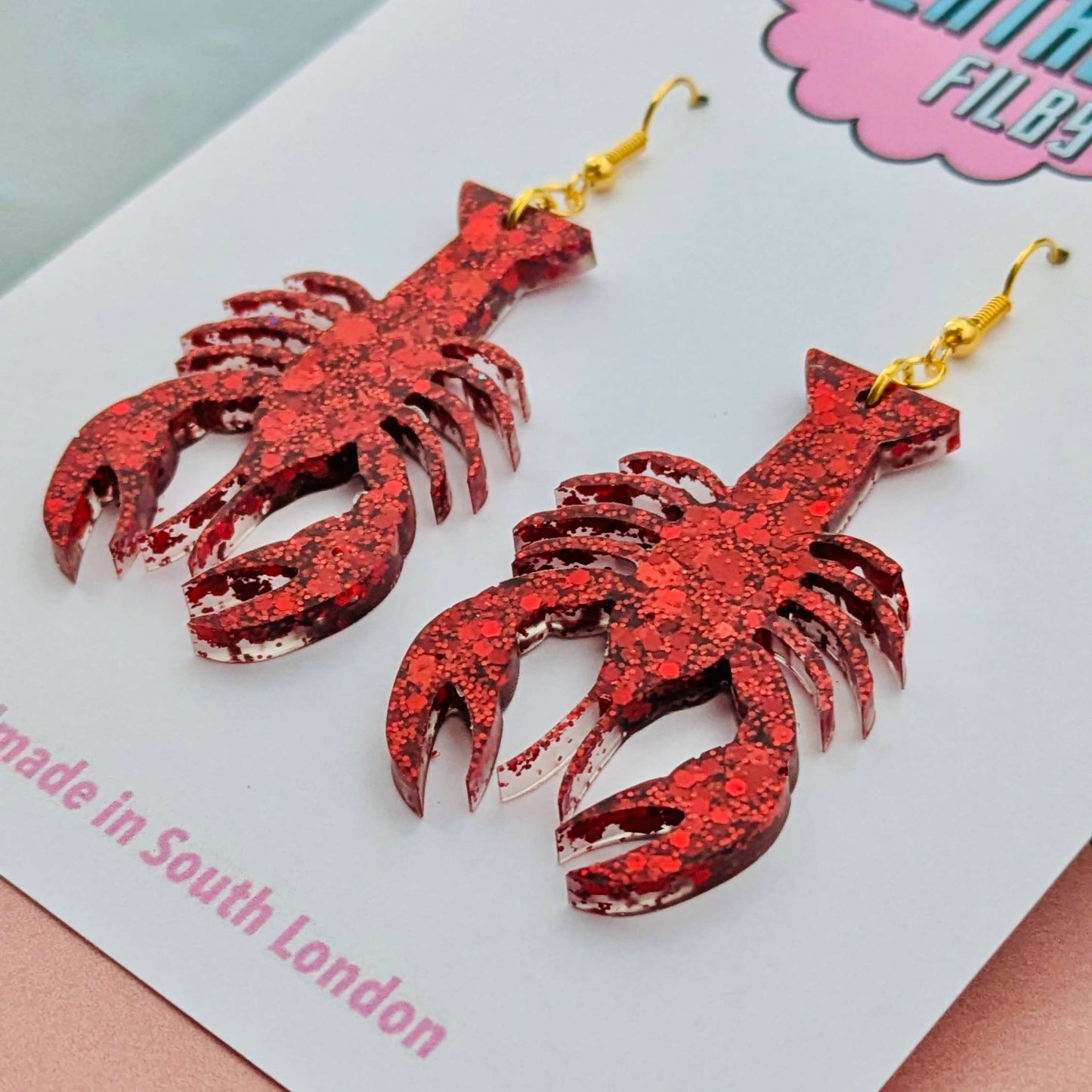 By Heather Filby | Glitzy Glitter Earrings | Lobster