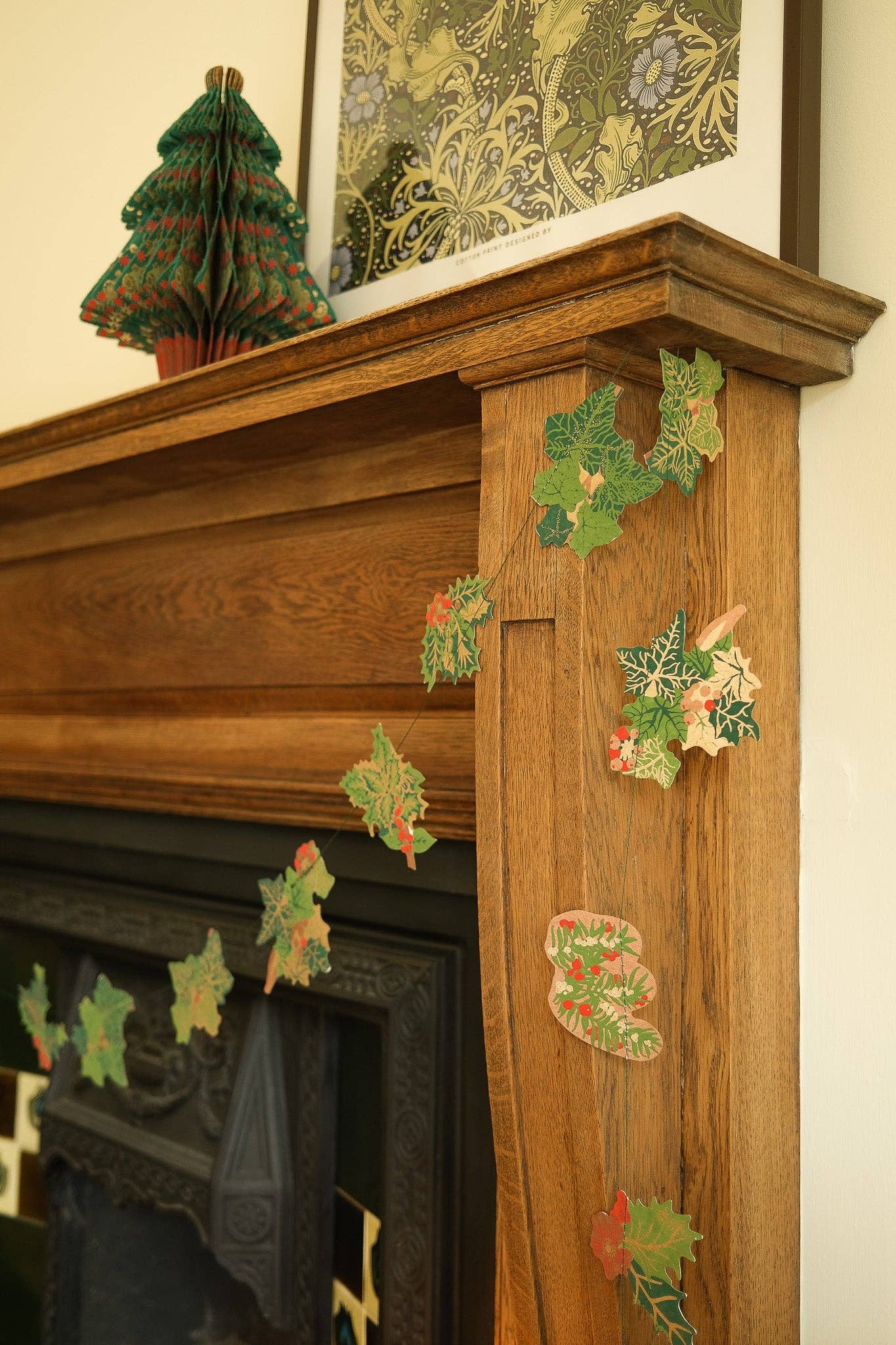 East End Press | Sewn Paper Garland | Holly & Ivy