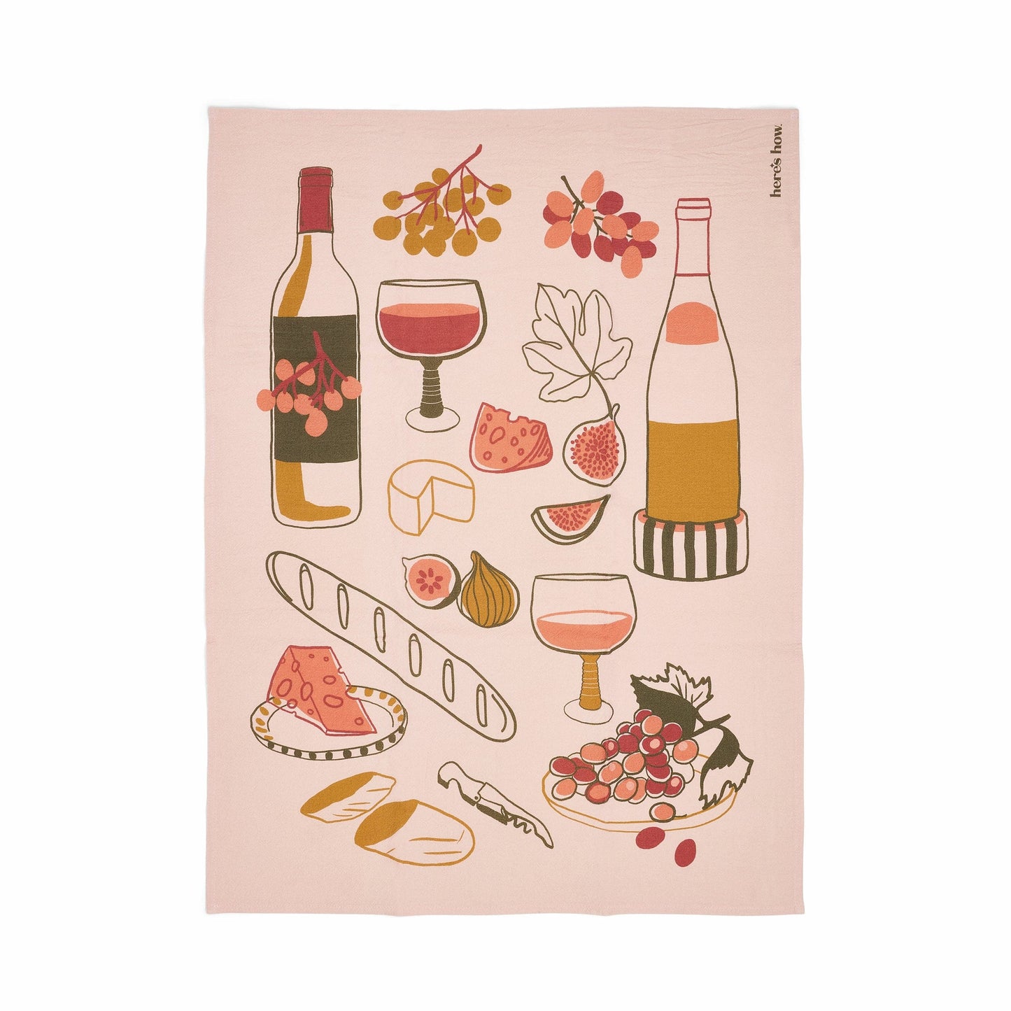 Designworks Collective | The Emmy Tea Towel | Wine